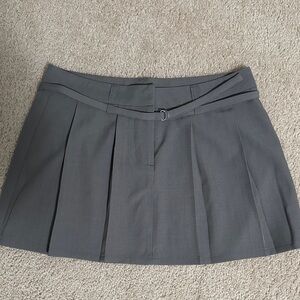 No Boundaries Gray Mini Skirt with Belt